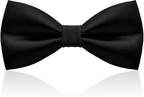 WY LIGHTING LEVEL Bow Tie Pre-Tie Style Bowtie, Mens Classic Bowtie for Wedding Formal Events, Solid Vintage Tuxedo Bow Ties in Kuwait
