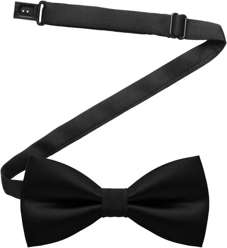 WY LIGHTING LEVEL Bow Tie Pre-Tie Style Bowtie, Mens Classic Bowtie for Wedding Formal Events, Solid Vintage Tuxedo Bow Ties in Kuwait