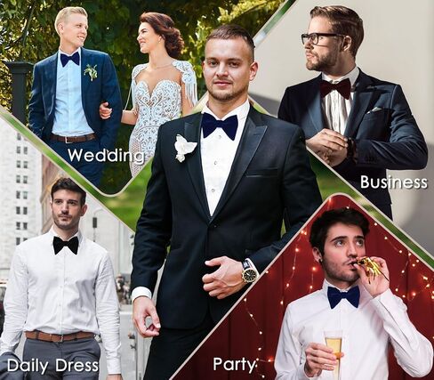 Mantieqingway Velvet Bow Ties for Men Adjustable Oversized Pre-tie Bowtie Cufflink Pock Square Set Tuxedo Big Bowties in Kuwait