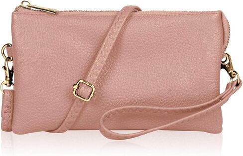 RIAH FASHION Convertible Vegan Leather Wallet Purse Clutch - Small Handbag Phone/Card Slots & Detachable Wristlet/Crossbody in Saudi Arabia