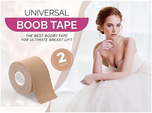 Boobtape- 2 Rolls of the Best Boob Tape Ultimate Strapless Look and Breast Lift in Saudi Arabia