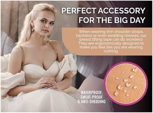 Boobtape- 2 Rolls of the Best Boob Tape Ultimate Strapless Look and Breast Lift in Saudi Arabia