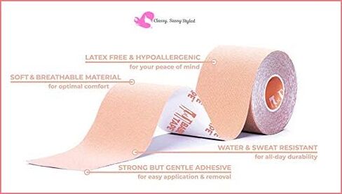Boobtape- 2 Rolls of the Best Boob Tape Ultimate Strapless Look and Breast Lift in Saudi Arabia