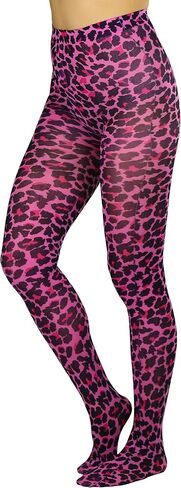ToBeInStyle Women’s Vibrant Multicolor Animal Print Pantyhose Assorted Hosiery in Saudi Arabia