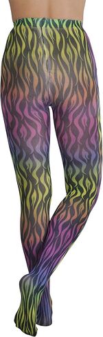 ToBeInStyle Women’s Vibrant Multicolor Animal Print Pantyhose Assorted Hosiery in Kuwait