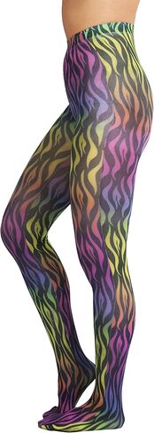 ToBeInStyle Women’s Vibrant Multicolor Animal Print Pantyhose Assorted Hosiery in Kuwait
