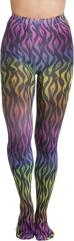 ToBeInStyle Women’s Vibrant Multicolor Animal Print Pantyhose Assorted Hosiery in Kuwait