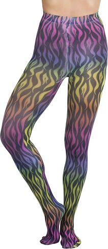 ToBeInStyle Women’s Vibrant Multicolor Animal Print Pantyhose Assorted Hosiery in Kuwait