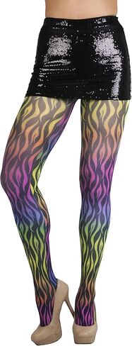 ToBeInStyle Women’s Vibrant Multicolor Animal Print Pantyhose Assorted Hosiery in Kuwait