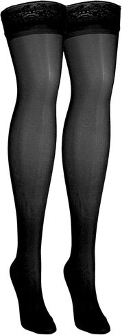 NuVein Sheer Compression Stockings for Women Fashion Silky Sheen Denier Thigh High in Kuwait