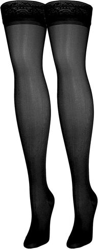 NuVein Sheer Compression Stockings for Women Fashion Silky Sheen Denier Thigh High in Kuwait