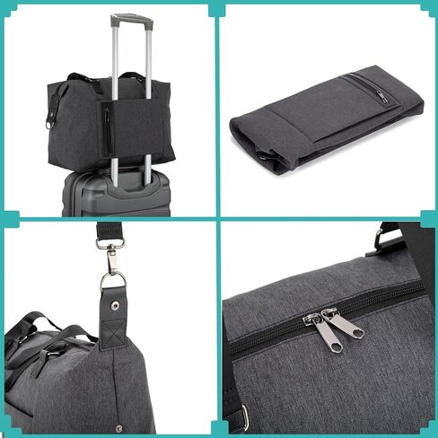 silvatrip Travel Tote Bag with Luggage Sleeve - Underseat Carry on Luggage - Qualifies as a Personal Item Flight Bag by Airlines in Saudi Arabia