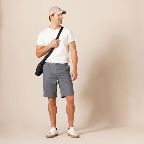 Amazon Essentials Men's Slim-Fit 11" Flat-Front Comfort Stretch Chino Short in Saudi Arabia