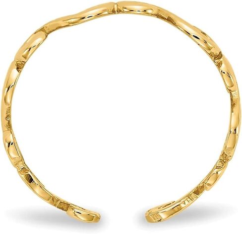 Diamond2Deal 14k Solid Yellow Gold Swirl Style Toe Ring Gift for Women in Saudi Arabia