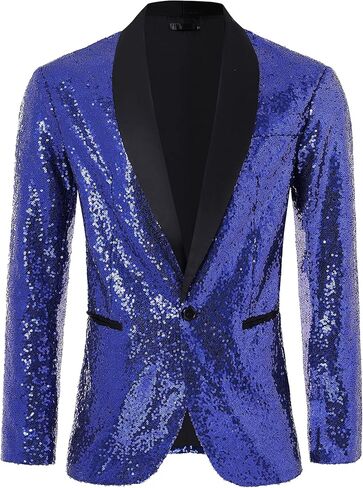 Coucoland Sequin Blazer Men-Tuxedo Jacket Sequin Suit Men Sport Coats in Kuwait