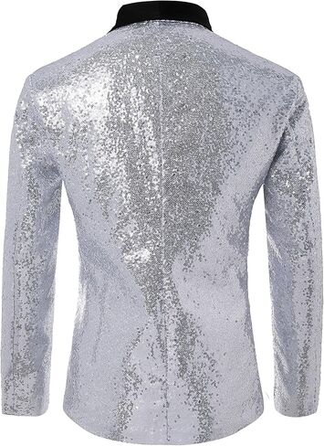 Coucoland Sequin Blazer Men-Tuxedo Jacket Sequin Suit Men Sport Coats in Kuwait