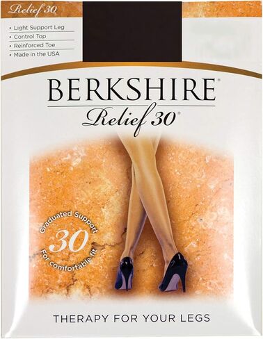 Berkshire womens Relief Light Support Control Top Pantyhose 8101-30 Denier in Saudi Arabia