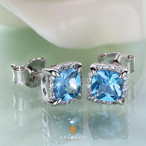 أقراط ذهبية من KRKC&CO للرجال، أقراط من الذهب الأبيض عيار 14 قيراط، أقراط مثلجة، من الفضة الإسترلينية، لا تسبب الحساسية، أقراط رجالي من أحجار الزركونيوم 5A in Kuwait