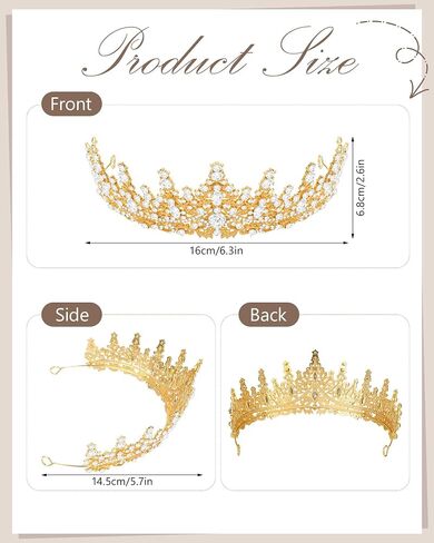 Yuxung 16 Pcs Crystal Tiara Crown for Women Girl Princess Queen Crown for Bridesmaid Wedding Birthday Supplies in Saudi Arabia