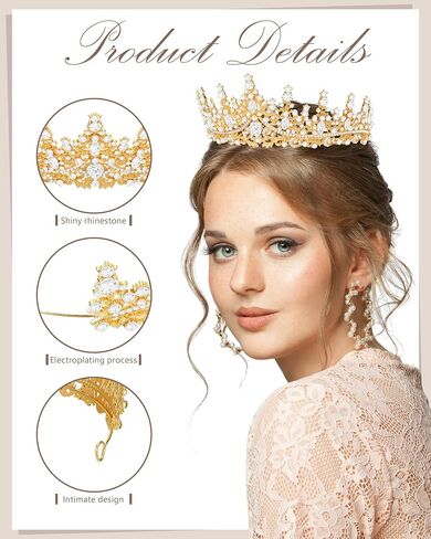 Yuxung 16 Pcs Crystal Tiara Crown for Women Girl Princess Queen Crown for Bridesmaid Wedding Birthday Supplies in Saudi Arabia