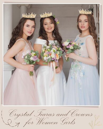 Yuxung 16 Pcs Crystal Tiara Crown for Women Girl Princess Queen Crown for Bridesmaid Wedding Birthday Supplies in Saudi Arabia
