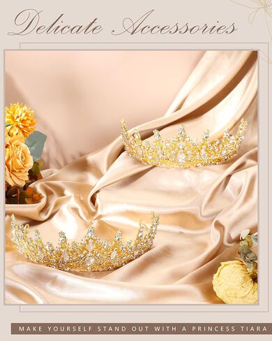 Yuxung 16 Pcs Crystal Tiara Crown for Women Girl Princess Queen Crown for Bridesmaid Wedding Birthday Supplies in Saudi Arabia