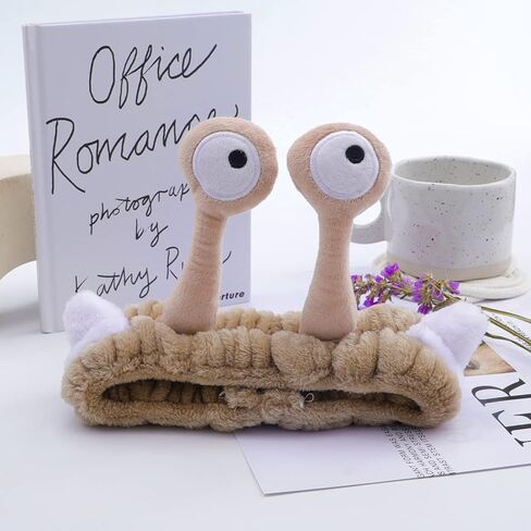 Hofar Face Wash Headband Hairband with Palm and Snail Coral Fleece Cartoon Cute Creative Hair Accessories in Kuwait