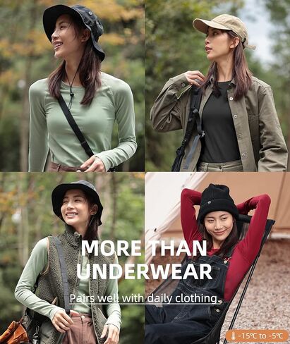 BENEUDNER Long Johns Thermal Underwear for Women Fleece Lined Base Layer Pajama Set Cold Weather in Kuwait