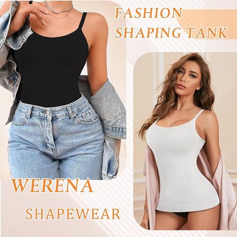 Womens Shapewear Tank Tops with Built in Bra Tummy Control Cami Shaper Compression Shaping Tops in Saudi Arabia