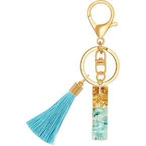 TTYY Alphabet Initial Letter Keychain for Women gift To Little Girls Tassel Butterfly Pendant Key Ring for Backpack