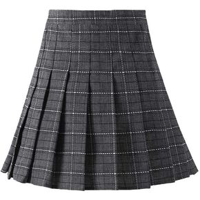 تنانير مدرسية صغيرة منقوشة ذات ثنيات للفتيات الكبيرات من Gothden مع تنورة مريحة قابلة للتمدد مقاس 2-14 سنة in Kuwait