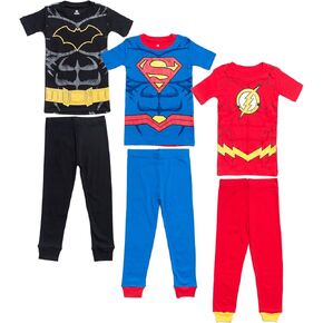 DC Comics Justice League The Flash Superman Batman Pajama Shirts and Pants Toddler to Big Kid