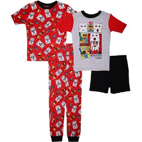 Minecraft Boys' 4-Piece Cotton Pajama Set