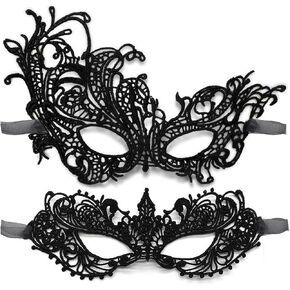 Lace Masquerade Mask for Women Venetian Halloween Carnival Party Mask in Saudi Arabia