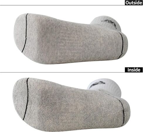 BIOAUM Men's Cushioned Crew Socks 5-6 Pairs Hiking Work Running Athletic Cotton Sports Wicking in Kuwait