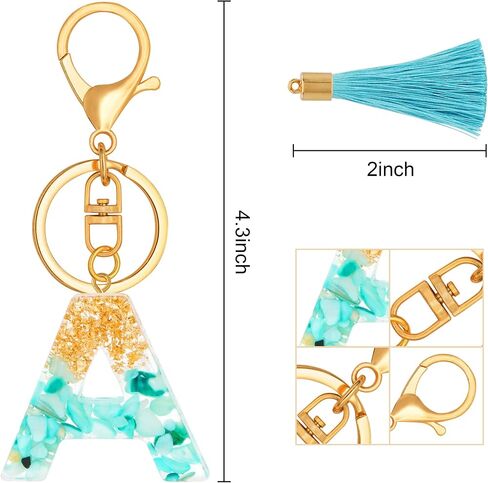 TTYY Alphabet Initial Letter Keychain for Women gift To Little Girls Tassel Butterfly Pendant Key Ring for Backpack in Saudi Arabia