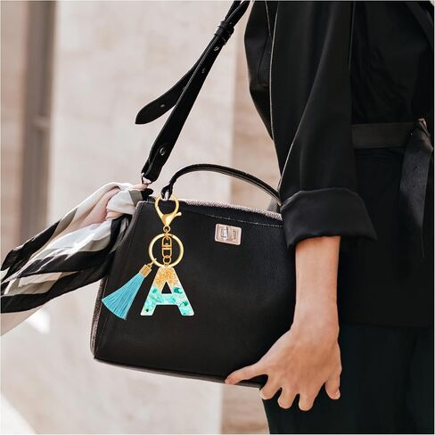 TTYY Alphabet Initial Letter Keychain for Women gift To Little Girls Tassel Butterfly Pendant Key Ring for Backpack in Saudi Arabia