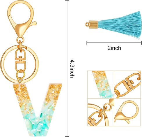 TTYY Alphabet Initial Letter Keychain for Women gift To Little Girls Tassel Butterfly Pendant Key Ring for Backpack in Saudi Arabia