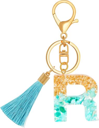 TTYY Alphabet Initial Letter Keychain for Women gift To Little Girls Tassel Butterfly Pendant Key Ring for Backpack in Saudi Arabia