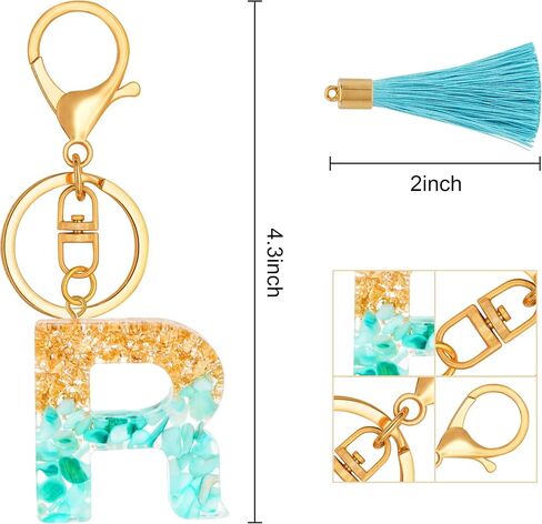 TTYY Alphabet Initial Letter Keychain for Women gift To Little Girls Tassel Butterfly Pendant Key Ring for Backpack in Saudi Arabia