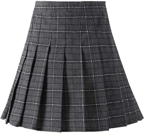 تنانير مدرسية صغيرة منقوشة ذات ثنيات للفتيات الكبيرات من Gothden مع تنورة مريحة قابلة للتمدد مقاس 2-14 سنة in Kuwait