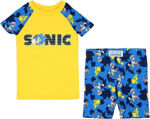 Sonic The Hedgehog Boys' 1 More Level 4 Piece Short Sleeve Pajama Set in Saudi Arabia