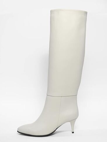 ELLASI Ohanna Women's Knee-High Boots with Genuine Leather, Medium Heel in Saudi Arabia