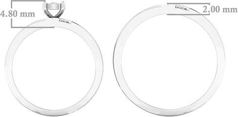 مجموعة Dazzlingrock 0.25 قيراط (ctw) مجموعة دائرية من الألماس الأبيض على شكل رأس دائرة وخطوبة ثلاثية للزوجين من الفضة الإسترليني عيار 925 in Kuwait