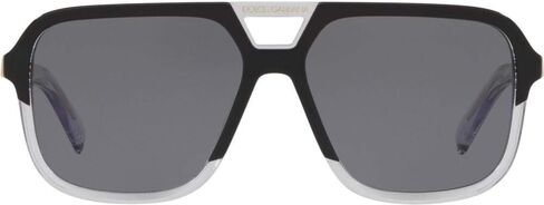 Dolce & Gabbana Men's Round Fashion Sunglasses, Top Black/Crystal/Dark Grey, One Size in Saudi Arabia