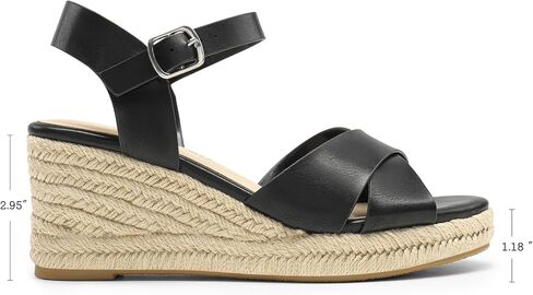 DREAM PAIRS Women's Espadrille Wedge Sandals | Adjustable Buckle, Dressy Platform Sandals Casual Summer, Comfortable High Heeled Wedges, Fashion Dressy Shoes in Saudi Arabia