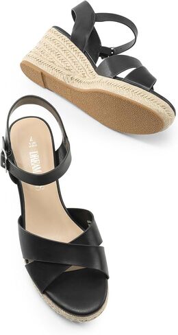 DREAM PAIRS Women's Espadrille Wedge Sandals | Adjustable Buckle, Dressy Platform Sandals Casual Summer, Comfortable High Heeled Wedges, Fashion Dressy Shoes in Saudi Arabia