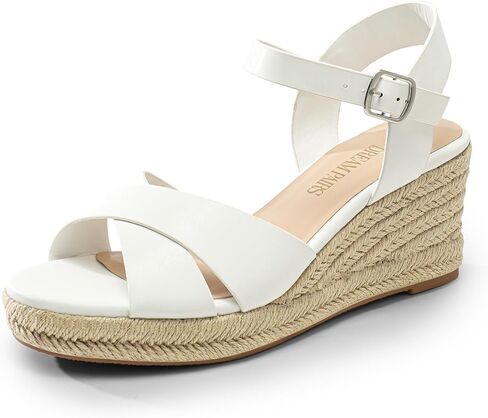 DREAM PAIRS Women's Espadrille Wedge Sandals | Adjustable Buckle, Dressy Platform Sandals Casual Summer, Comfortable High Heeled Wedges, Fashion Dressy Shoes in Saudi Arabia