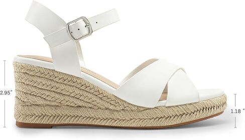 DREAM PAIRS Women's Espadrille Wedge Sandals | Adjustable Buckle, Dressy Platform Sandals Casual Summer, Comfortable High Heeled Wedges, Fashion Dressy Shoes in Saudi Arabia