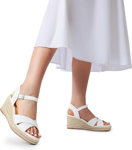 DREAM PAIRS Women's Espadrille Wedge Sandals | Adjustable Buckle, Dressy Platform Sandals Casual Summer, Comfortable High Heeled Wedges, Fashion Dressy Shoes in Saudi Arabia